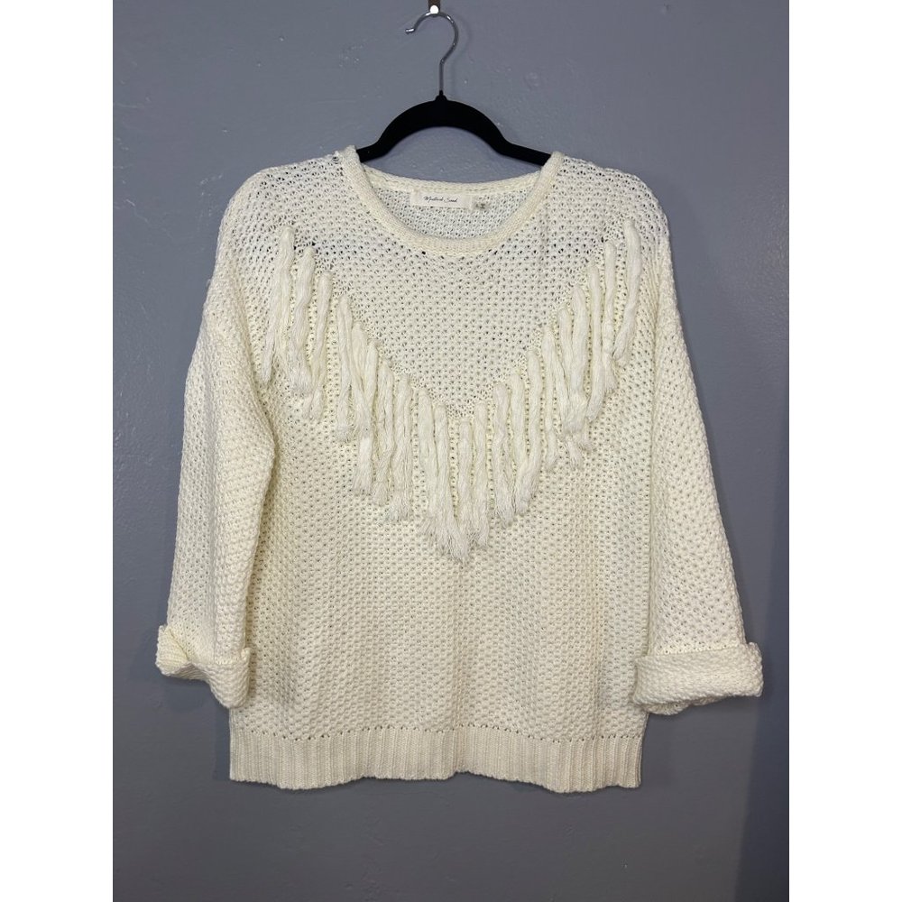 Mustard seed Knitted  Cream Sweater size small